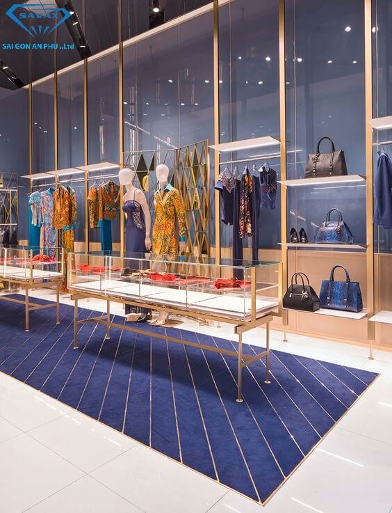 thi công inox cho shop thời trang