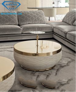 Nhận thiết kế và gia công bàn sofa inox luxury