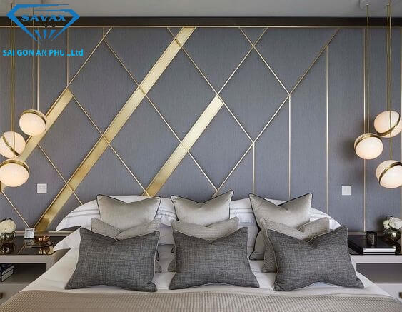 Mẫu nẹp trang trí tường phòng ngủ độc đáo
